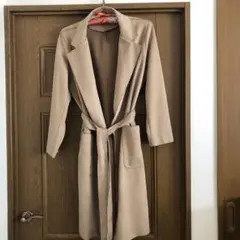ZARA ベージュ スエード風 ミドル丈コート サイズS スプリングコート