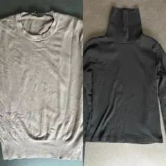 【2点セット】Zara トップス　ベージュ ブラック　 長袖