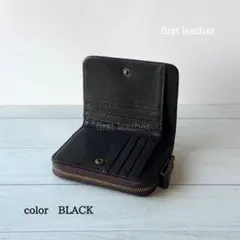 No.1434 財布 小銭入れ カード 本革 レザー ウォレット 二つ折り