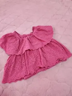 petit main ピンク レース トップス 90