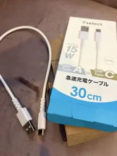 USB Type-A to Type-C 充電ケーブル 30cm