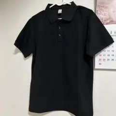ブラック 半袖ポロシャツ