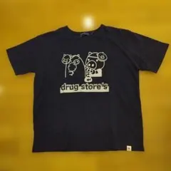 新品タグ付　drug store's　半袖Tシャツ　祭　ネイビー　サイズ３