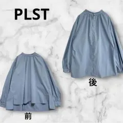 プラステ　PLST ハイネックギャザーブラウス パールボタン　長袖（吸汗速乾）のサムネイル