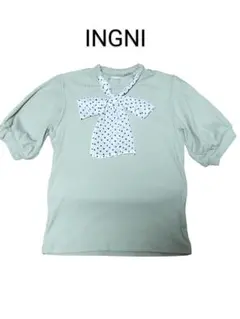 INGNI　ドット柄ボウタイ付きトップス