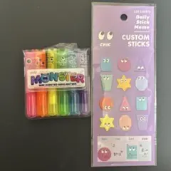 Monster ミニ香り付き蛍光ペンセットと付箋のセット
