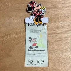 東京ディズニーランド　ミニーマウス　チケットホルダー　昭和レトロ