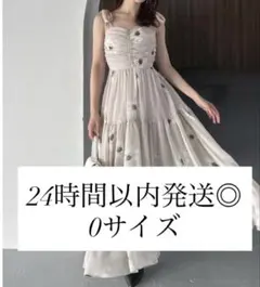 正規品SNIDELフラワープリントショルダーリボンワンピース 肩リボンワンピース