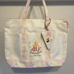 【未使用品】東京ディズニーランド40周年 トートバッグ ポーチ付き