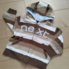 next ストライプ フード付きトレーナー 12-18ヶ月