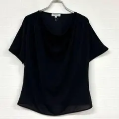 658 pierre cardin signe ドレープブラウス ブラック 40のサムネイル