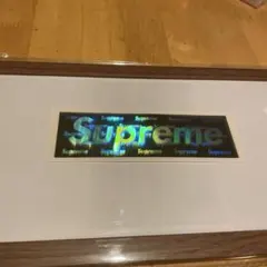レア Supreme ステッカー モノグラム ブラウン ゴールド BOXロゴ