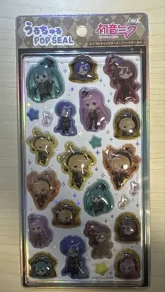 うるちゅるポップシール　初音ミク　ブラックサーカス