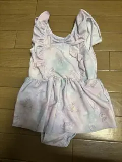 ワンピース水着 120cm ラベンダー シェル柄