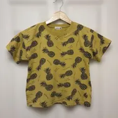 子供服120cmパイナップルイエローTシャツのサムネイル