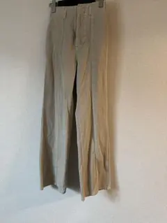 ベージュ デニム　ストレートレッグパンツ S