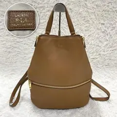 美品♡ラルフローレン　リュック　バックパック　オールレザー　キャメル