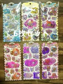 キラキラウォーターインシール　サンリオ　日焼けキティ　クロミ　6枚