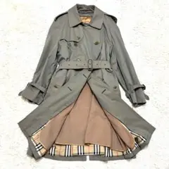 美品 バーバリーロンドン トレンチ メガチェック カシミヤ混 羊毛