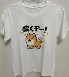 柴犬 プリント Tシャツ ホワイト