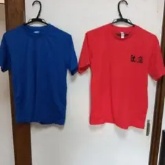 最終価格)青と赤のTシャツ（Sサイズ）２枚セット