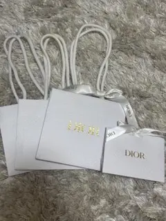 Dior ショップ袋 4個セット ホワイト