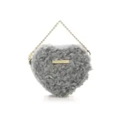 サマンサタバサ　フェイクファーハート型ショルダーポーチ