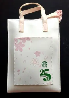［新品］Starbucks 25周年記念 桜の花柄バッグのサムネイル