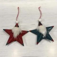 クリスマス 星型オーナメント 2個セットのサムネイル