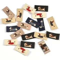 B16-1ピスタグ 布タグ 刺繍タグ 20枚