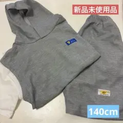 フード付きトップス ショートパンツ セットアップ グレーのサムネイル