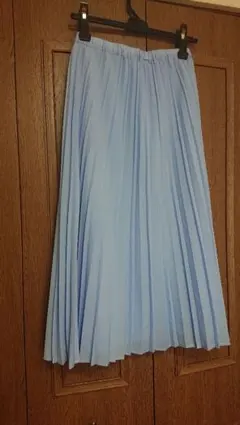 ライトブルー プリーツスカート S