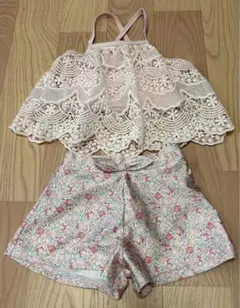 ベビー80 水着　セパレート　レース　ビキニ　花柄