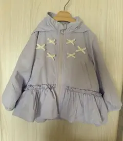 petit main【撥水】ペプラムウィンブレ　パープル