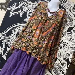 17-17❤️ZARA 花柄 チュニック トップス エスニック アジアン