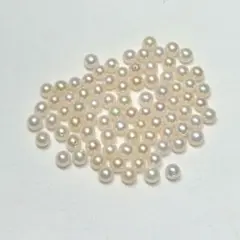 淡水パール　セミラウンド　片穴　5粒　5-5.5mm