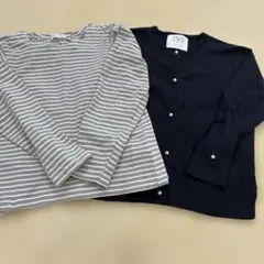 ZARA カーディガンとストライプトップス セット