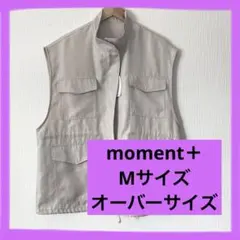 モーメントプラス　moment＋　アイボリー　ジレスタイル ベスト　Mサイズのサムネイル