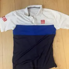 のり様専用 UNIQLO 錦織モデル ポロシャツ ブルー ホワイト Mサイズ
