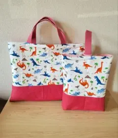 【オーダー確認用】入園入学セット　女の子　恐竜柄