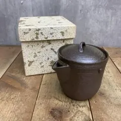 E-1 伝統工芸 陶器 宝瓶 急須 茶器 木箱付 昭和レトロ アンティーク 