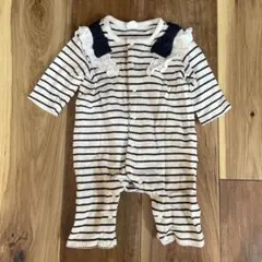 Cottoli ストライプロンパース 70サイズ