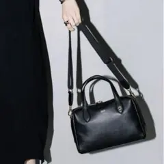 【美品】BEAURE カウレザー ボストン バッグ　2way 黒