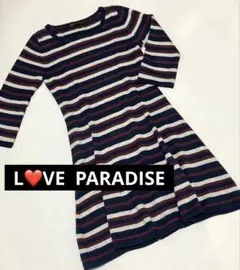 お値下げしました❣️【美品】ラブパラダイス　ボーダー柄ニットワンピース
