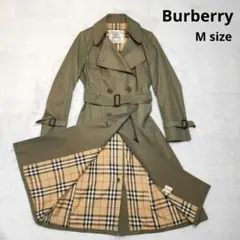バーバリー トレンチコート 90S ロング丈 ノバチェック ベルト 玉虫色