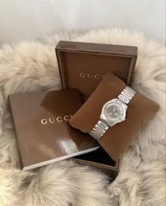 GUCCI腕時計クォーツ シルバー文字盤グッチ Gクラス 5505Lレディース 