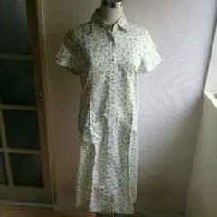 マリ・クレール ワンピース 昭和レトロ古着 リバティ柄フラワー花柄