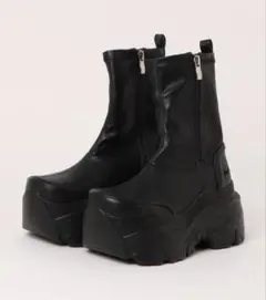 【未使用級】ヨースケ YOSUKE 厚底ストレッチショートブーツ 22.5cm