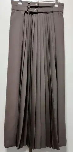 SNIDEL プリーツロングスカート モカグリーン くすみカラー 春