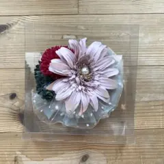 ●美品　髪飾り　結婚式等にピンクガーベラ他